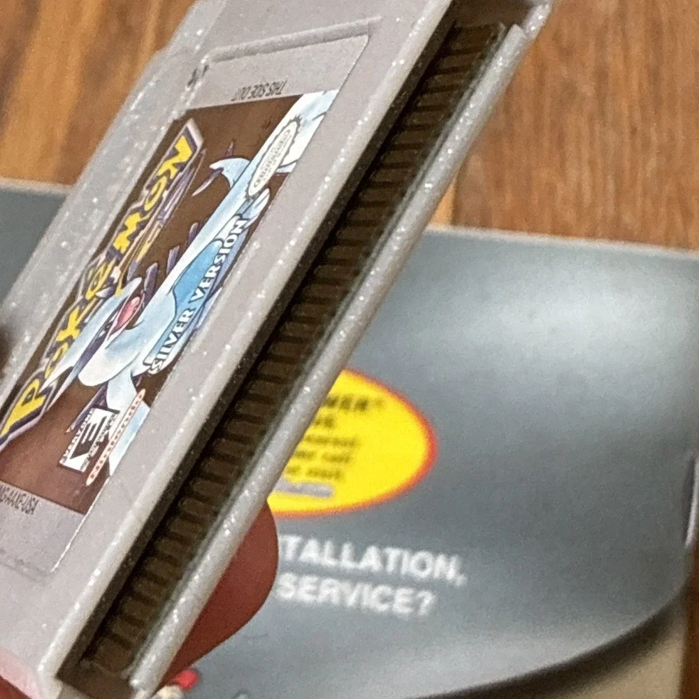 Pokemon Silver Nintendo Gameboy Color Cartridge - Dry Battery - AND Manual!